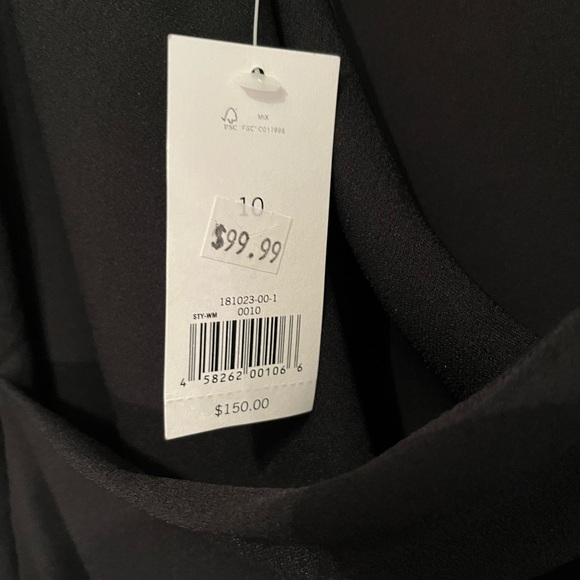 Banana Republic NWT black cowl-back sheath dress Size 10 - Picture 6 of 12